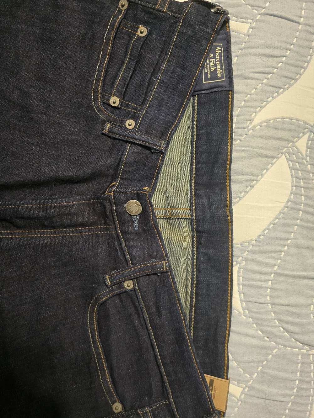 Abercrombie & Fitch Men's Dark Blue Denim Jeans